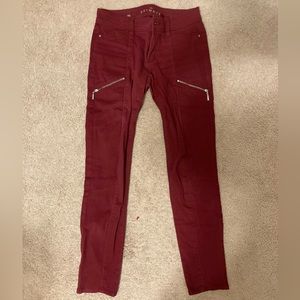 The skimmer red pants with zippers White House black market